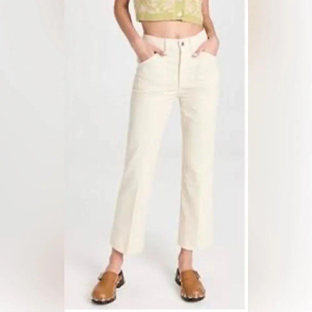 NWT RE/DONE 70s pocket loose flare in vintage ivory. 31